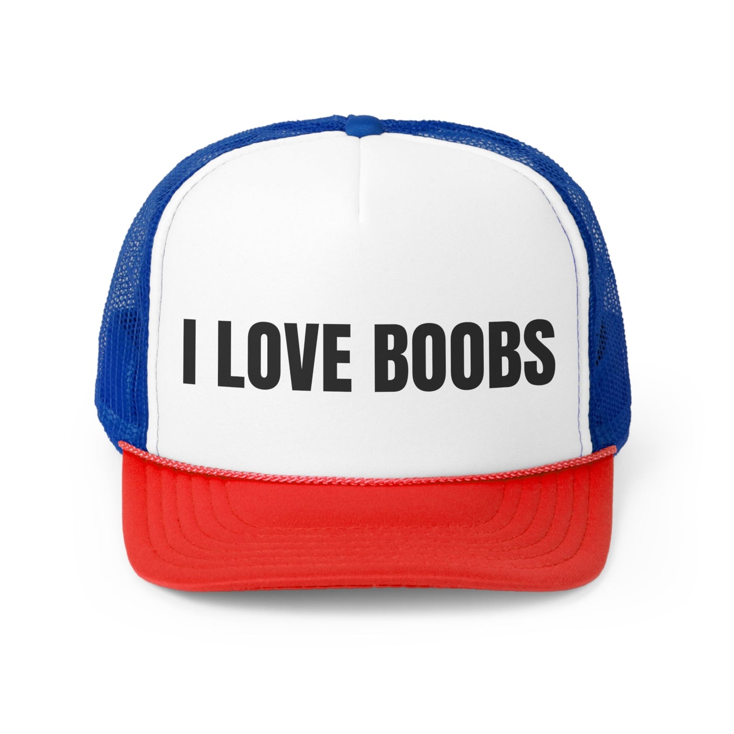 I Love Boobs Funny Trucker Hat