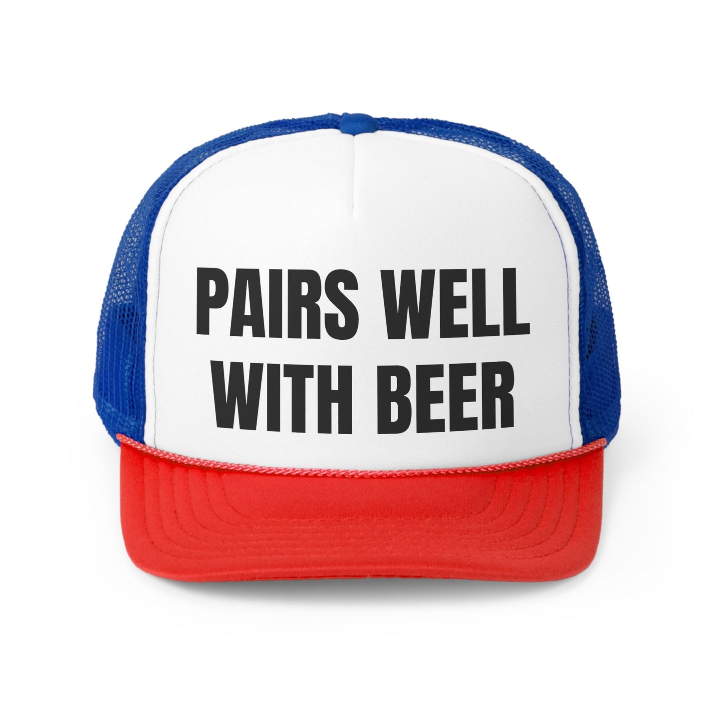 Pairs Well With Beer Funny Trucker Hat