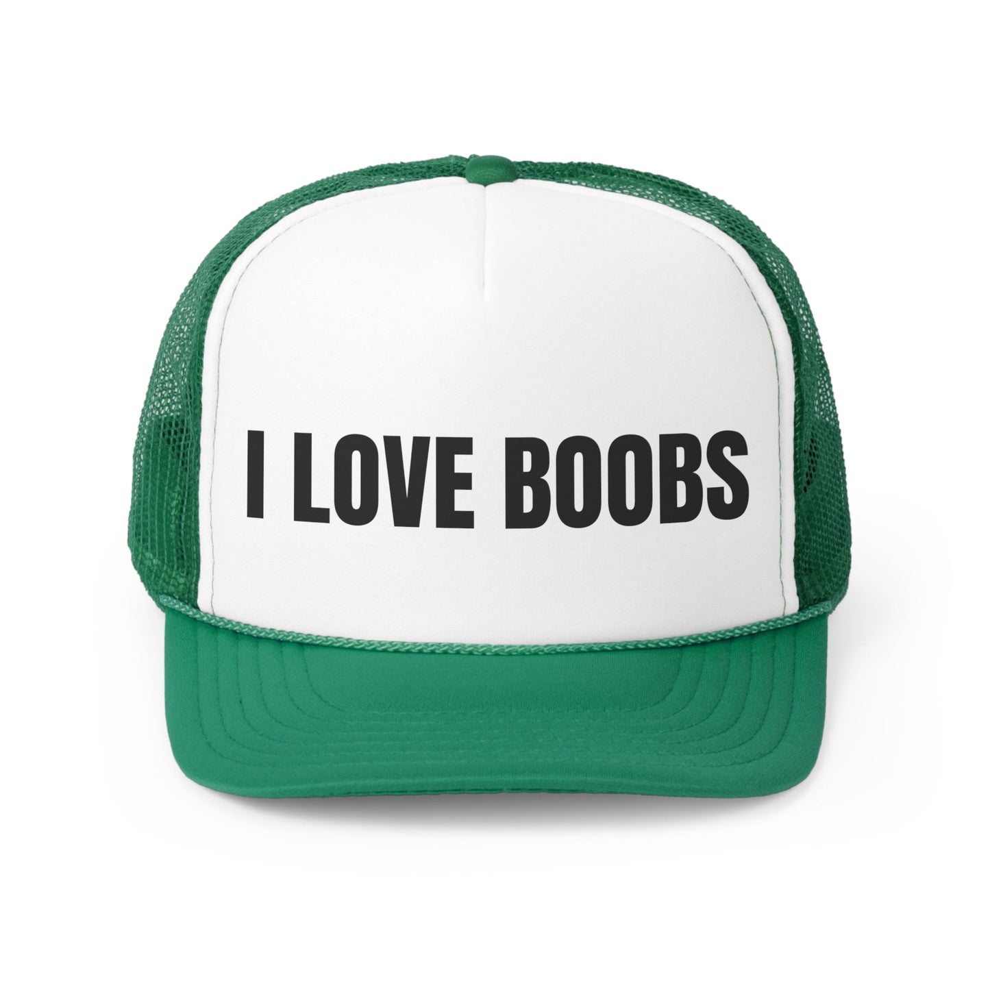 I Love Boobs Funny Trucker Hat