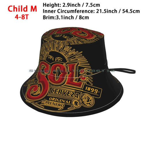 Cerveza Sol Bucket Hat Sun Cap Beer Brewery Breweriana Mexico Sun