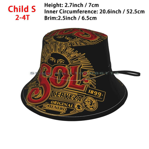 Cerveza Sol Bucket Hat Sun Cap Beer Brewery Breweriana Mexico Sun