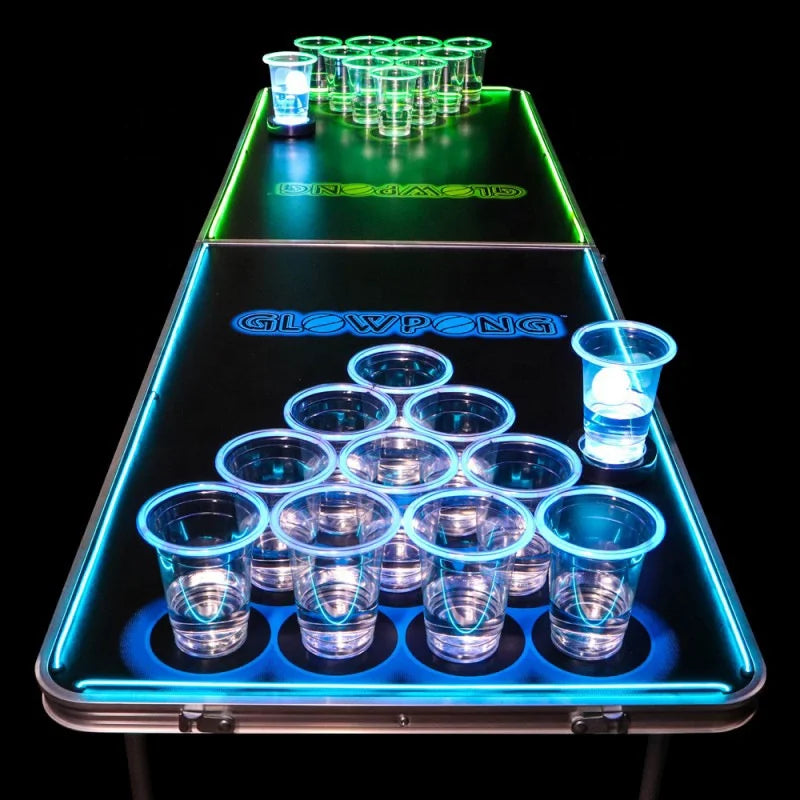 Newest aluminium Led Portable Beer Pong Table Folding Outdoor Beer