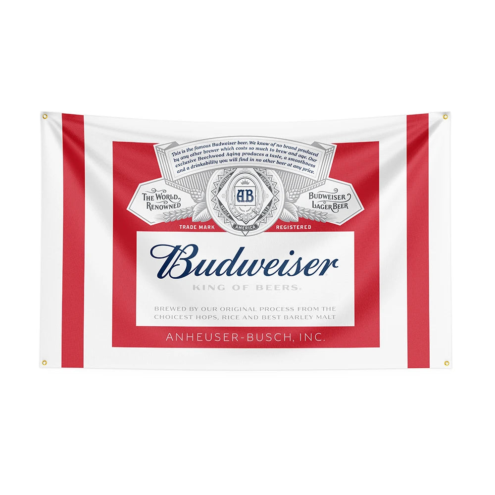 90x150cm Budweisers Flag Polyester Printed Beer Banner For Decor