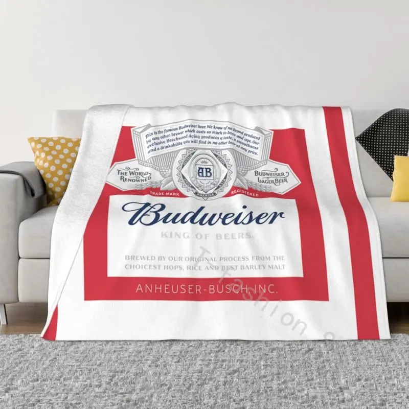 60x80 Inch Budweisers Home Textile Luxury Adult Gift Warm Lightweight