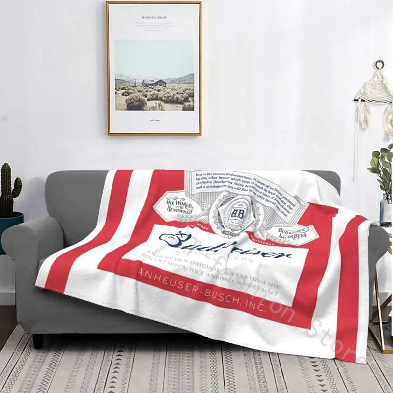 60x80 Inch Budweisers Home Textile Luxury Adult Gift Warm Lightweight