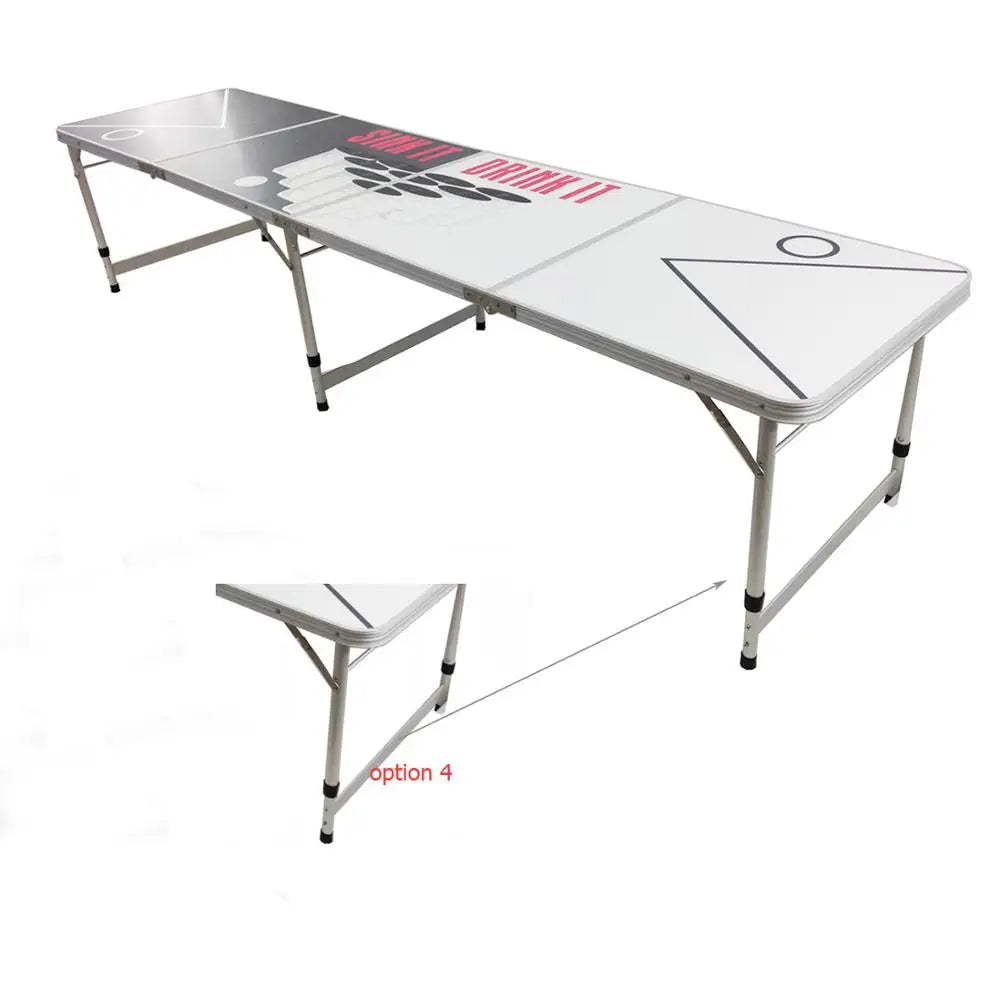 Newest aluminium Led Portable Beer Pong Table Folding Outdoor Beer