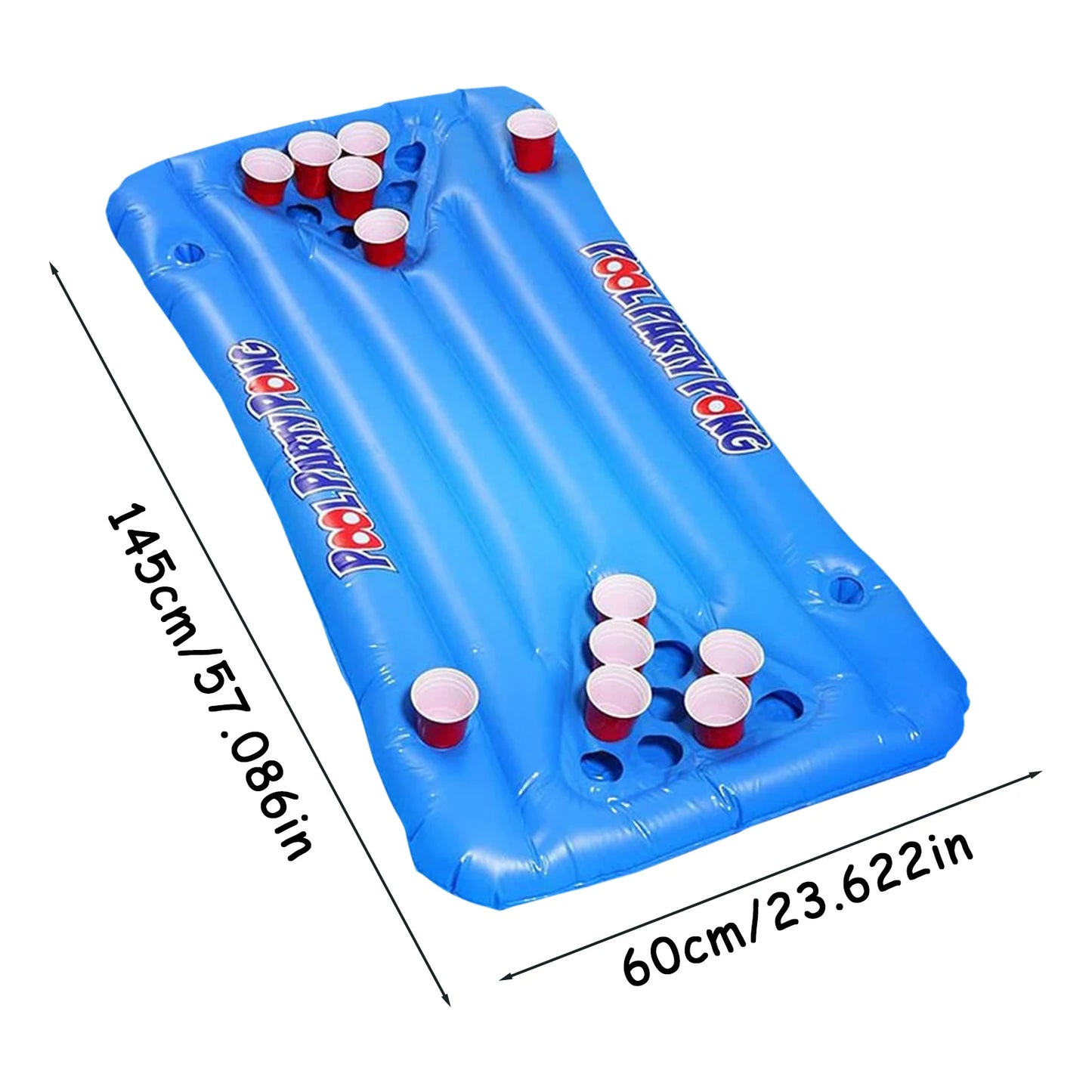 Pool Pong Table Float Adult Pool Inflatable Beer Table Pool Float Summer Water Party Barge Fun Air Mattress Swimming Pool Raft